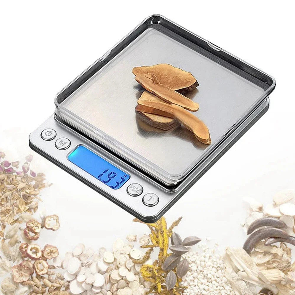 Balanza digital de bolsillo para joyas de 3000 g x 0,1 g / Balanza de 500 g x 0,01 g / SIN embalaje minorista