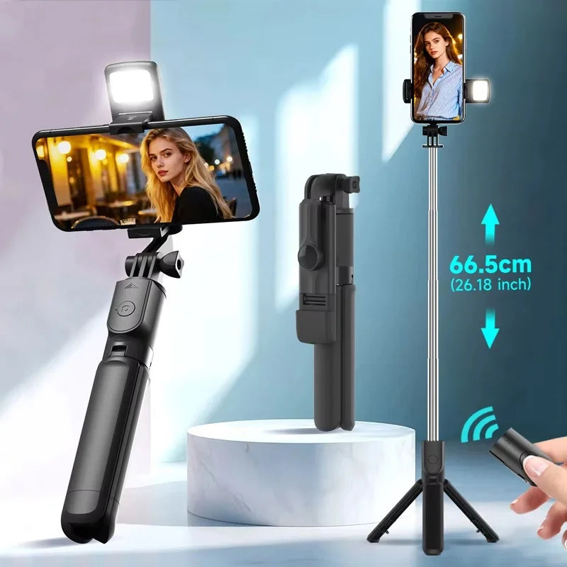Nexa Bluetooth Selfie Stick Tripod with LED Fill Light