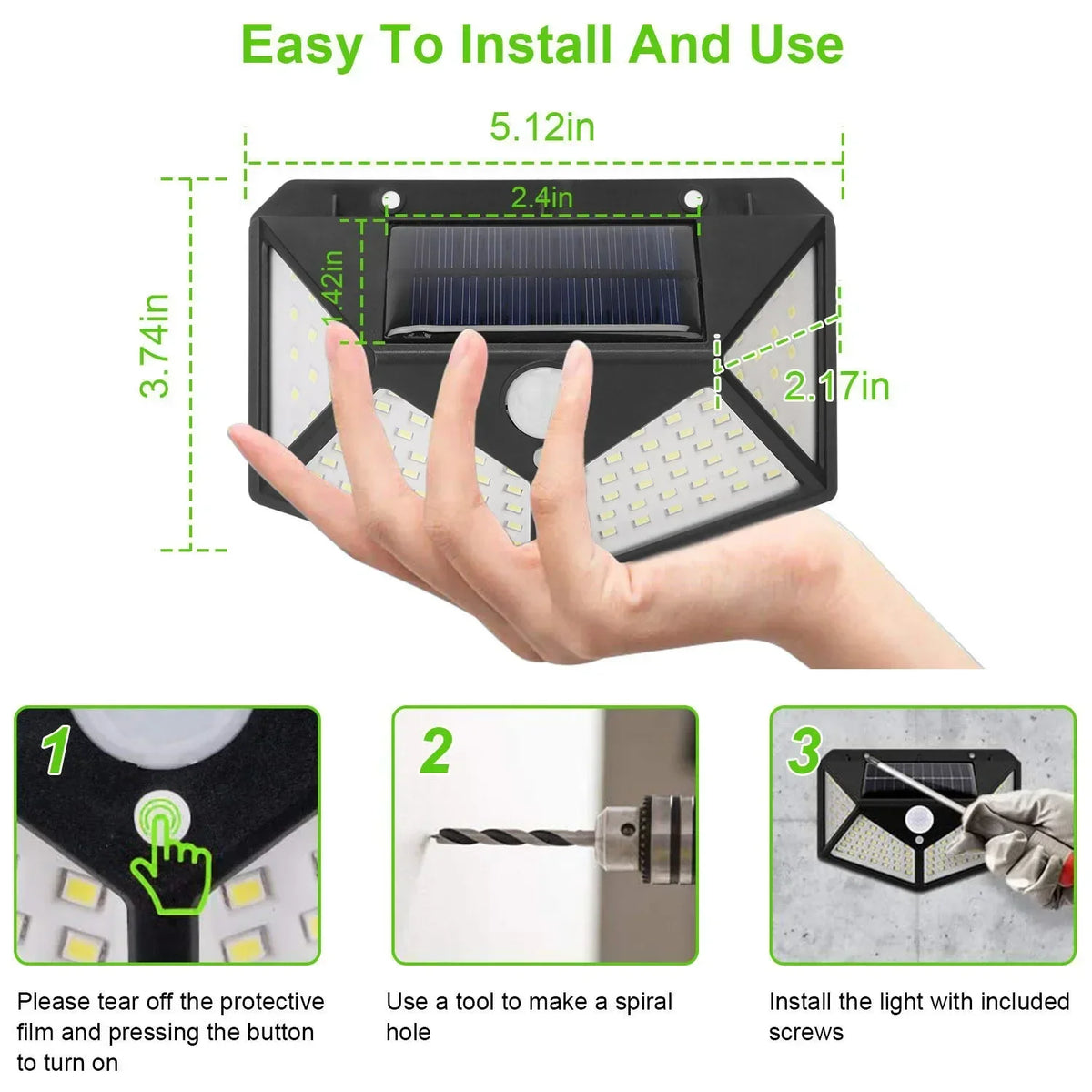 Nexa Solar Outdoor LED Spotlight with Motion Sensor