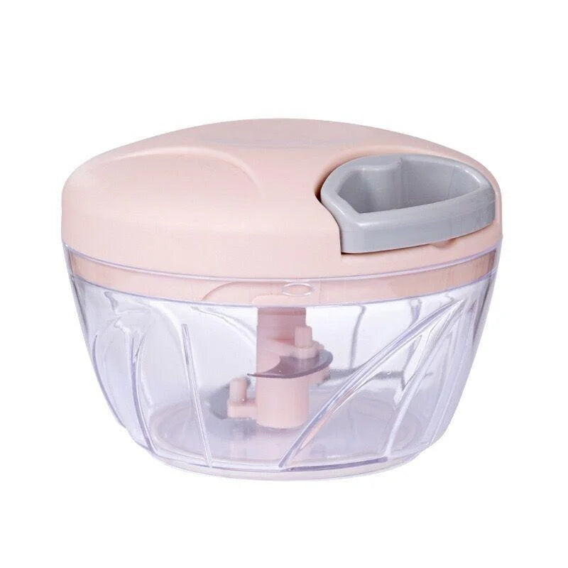Picadora de carne manual de 500/900 ml, picadora de ajo giratoria, prensa de ajo, trituradora de verduras y cebolla, accesorios de cocina