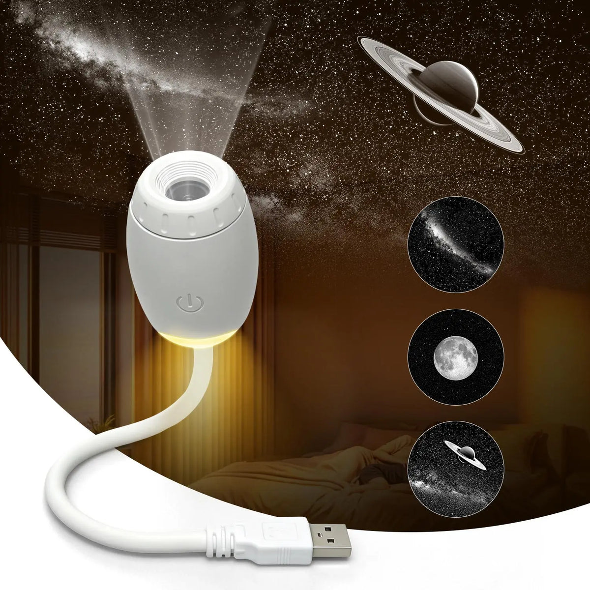 Nexa Saturn Galaxy Projector Night Light