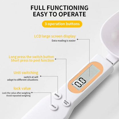 Balanza de Cocina Electrónica 500g 0.1g LCD Digital Medición de Alimentos Harina Cuchara Digital Mini Herramienta de Cocina para Leche y Café