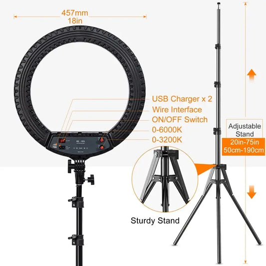 NexaGlow™ Professional LED Ring Light Kit