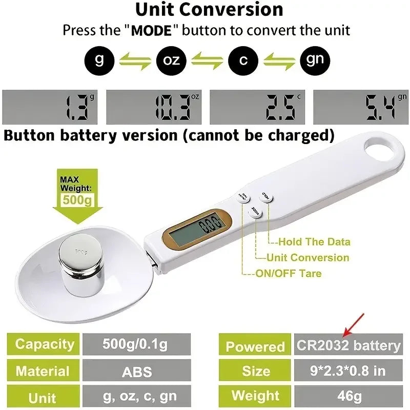 NexaMeasure™ Digital Precision Kitchen Spoon Scale
