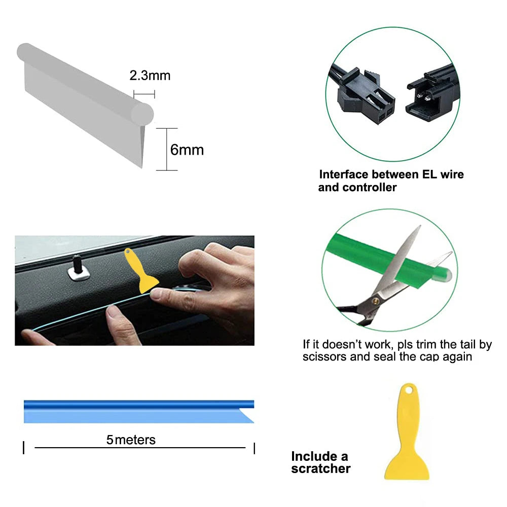 Nexa 5 m Car Interior Ambient LED Strip
