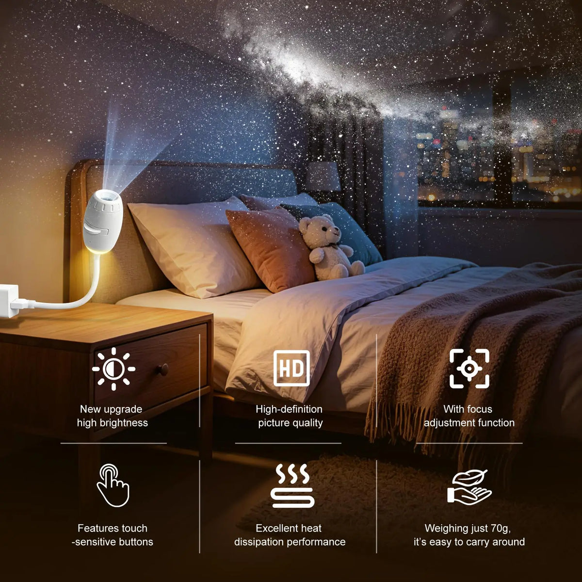 Nexa Saturn Galaxy Projector Night Light