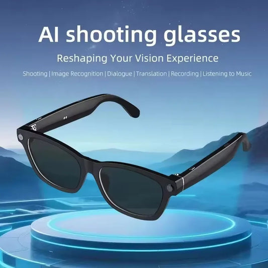 Lenovo KI-Smart-Brille KI-Übersetzung 8 MP HD-Kamera 4K-Aufnahme Bild Bluetooth Anrufaufzeichnung Musik Smart-Sonnenbrille Neu 2026