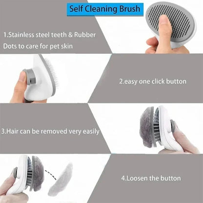Nexa Self-Cleaning Pet Grooming Brush