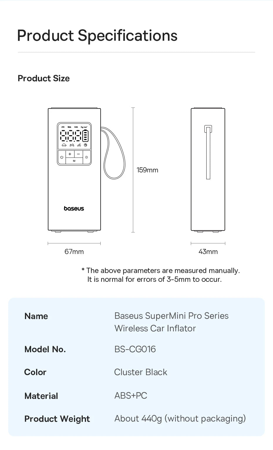 Nexa Portable Digital Tire Inflator