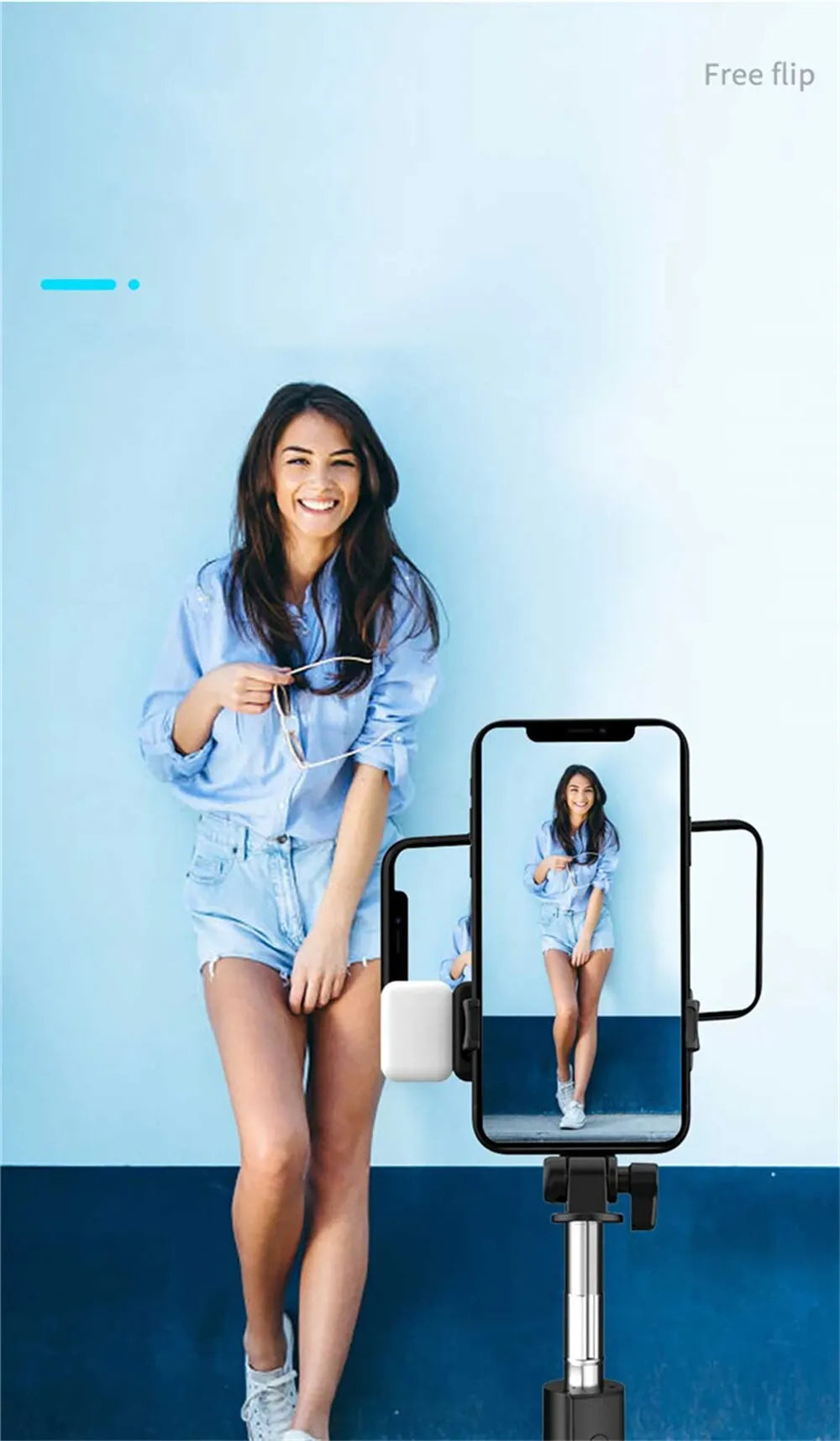 Nexa Bluetooth Selfie Stick Tripod with LED Fill Light