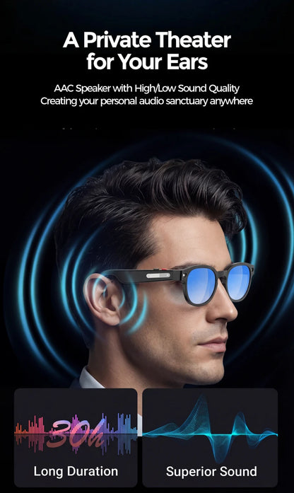 Nexa AI Smart Glasses with Camera & Bluetooth Audio
