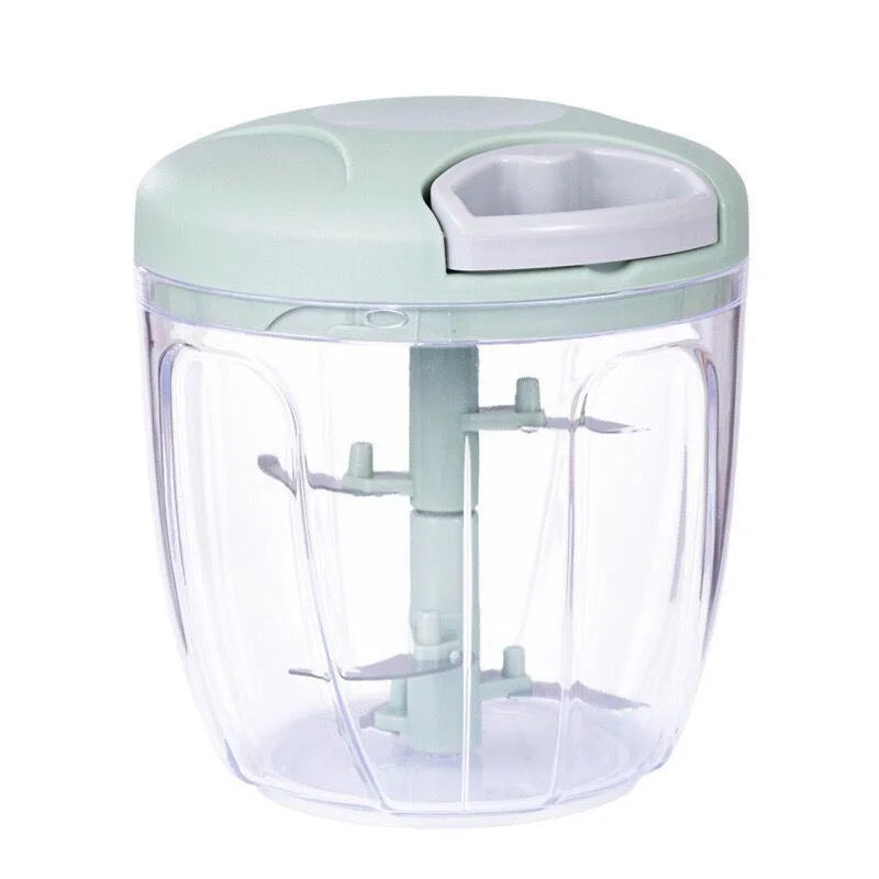 Picadora de carne manual de 500/900 ml, picadora de ajo giratoria, prensa de ajo, trituradora de verduras y cebolla, accesorios de cocina