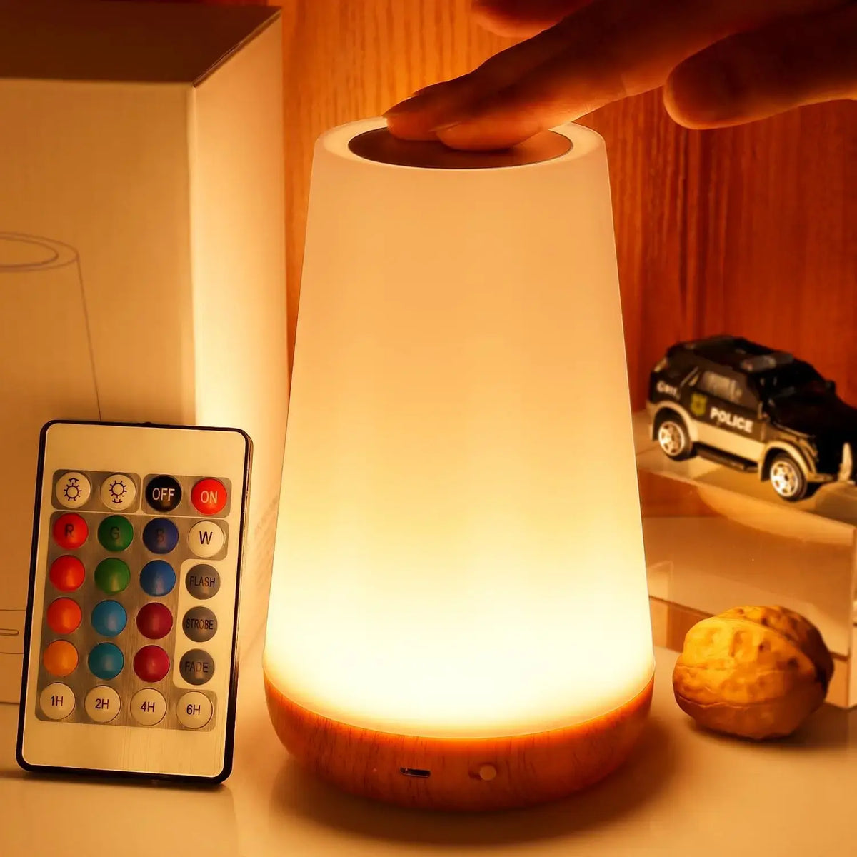 NexaGlow rechargeable LED night light — product photo
