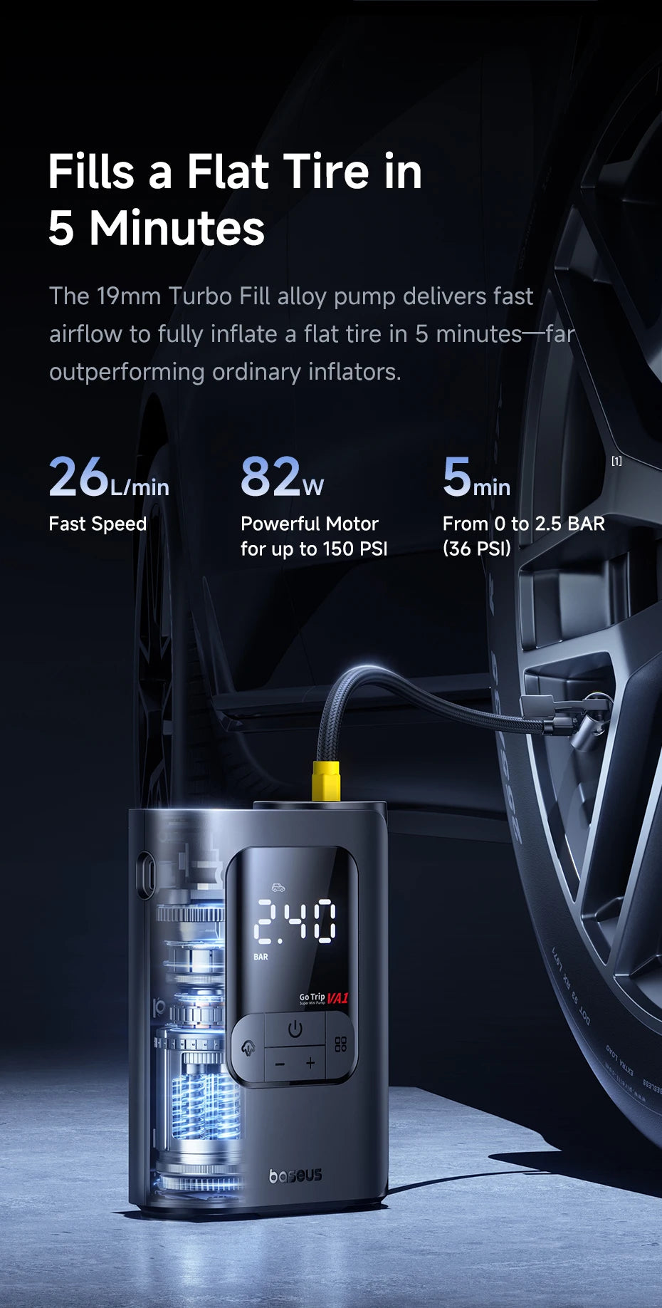 Nexa™ AirGuardian Max | Wireless Smart Tire Inflator