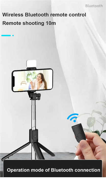 Nexa Bluetooth Selfie Stick Tripod with LED Fill Light