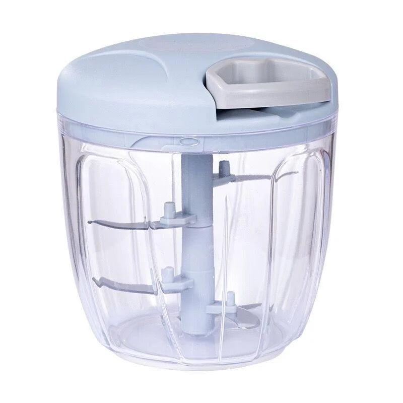 Picadora de carne manual de 500/900 ml, picadora de ajo giratoria, prensa de ajo, trituradora de verduras y cebolla, accesorios de cocina