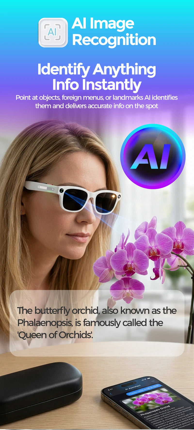 Nexa AI Smart Glasses with Camera & Bluetooth Audio