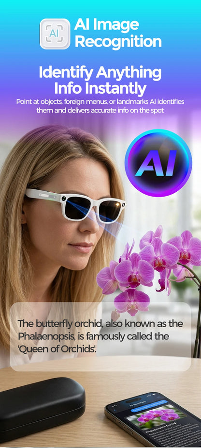Nexa AI Smart Glasses with Camera & Bluetooth Audio