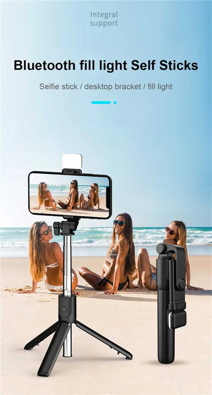 Nexa Bluetooth Selfie Stick Tripod with LED Fill Light