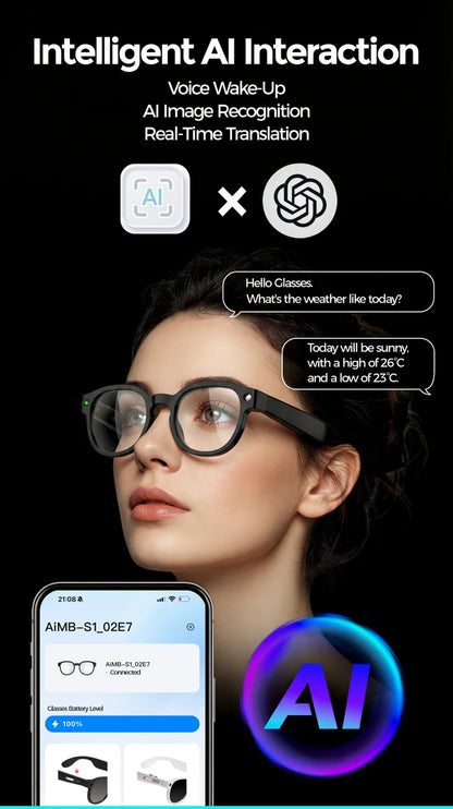 Nexa AI Smart Glasses with Camera & Bluetooth Audio