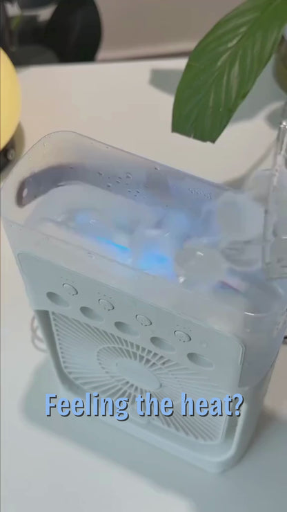 NexaBreeze™ 3-in-1 Personal Air Cooler | USB Fan + Mist + Light