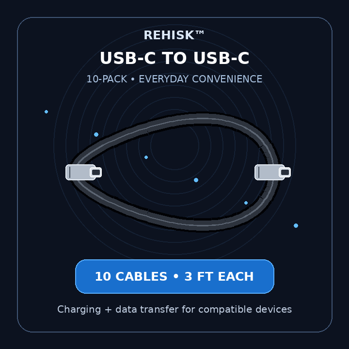 Animated ReHisk USB-C to USB-C 10-pack product graphic