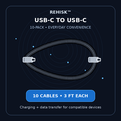 Animated ReHisk USB-C to USB-C 10-pack product graphic